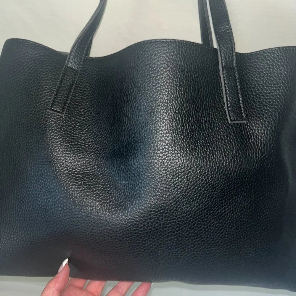 VINCE CAMUTO Vegan Leather Luck Tote black